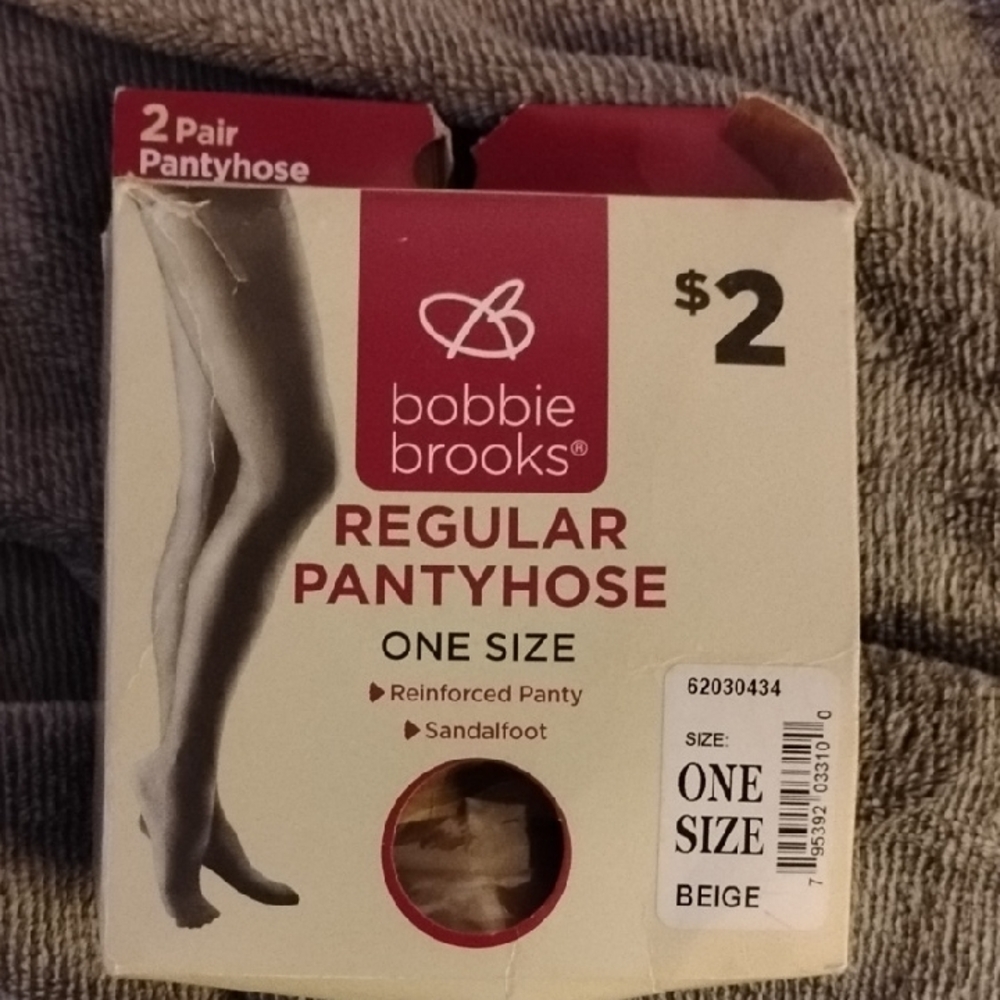 Bobbie Brooks Beige Pantyhose 2 Pair Never Opened! Vintage!